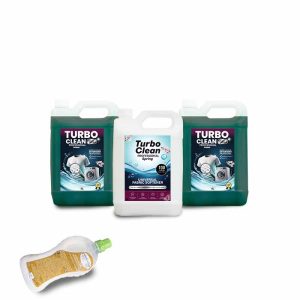 Spring 2x Detergent rufe GEL Premium Turbo Clean Profesional 5L + 1x Balsam de rufe concentrat 5L